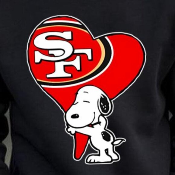 Snoopy Woodstock 49ers Crewneck Sweatshirt Cute Football Fan Game Day Gift 17 - Picture 2 of 6